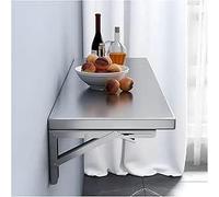Table murale pliante pour petits espaces, design flottant en acier inoxydable, idéale pour salle à manger ou bureau à domicile, 60 x 30 cm
