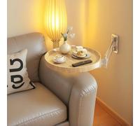 Table murale pliante ronde, cadre en métal, étagère flottante rotative, pliable pour économiser de l'espace, table de chevet, extension de table, convient pour chambre à coucher, salon, baie vitrée (C