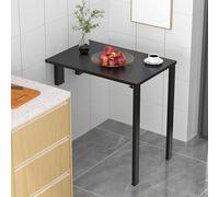 Table Murale Pliante Salvas-Place, Établi et Étagères Abattables pour Maison ou Cuisine, Solution Pliable Murale Multifonction(Black,31.4x15.7in/80x40cm)