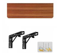 Table murale pliante, support robuste avec hauteur réglable et étagère intégrée - Bureau pliable peu encombrant pour TV, maison, bureau, étude et banc