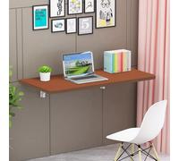 Table murale pliante Table murale pliante Bureau flottant peu encombrant Couleur teck