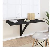 Table murale pliante - VIDAXL - 110 x 38 x 75 cm - Multicouche - Noir - Montage facile