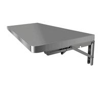 Table Murale Rabattable Cuisine 304 Table Rabattable Murale INOX, Support Épais Résistant Aux Hautes Températures Coins Arrondis pour La Chambre, La Cuisines(100x40cm)