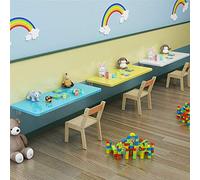 Table Murale Rabattable en Bois Table a Manger Pliable, Design sans Pieds, Bureaux D'étude pour Enfants, pour Petit Espace, Blanche, Noir, Jaune, Bleu