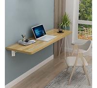 Table Murale Rabattable Pliante pour Petit Espace - Bureau Flottant, Établi Pliant, Table Flottante en Bois Massif pour Salle