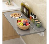 Table Murale Rabattable Table Pliante Murale, Table à abattant Table Pliante pour blanchisserie Établi Mural Pliant, Table de Cuisine Suspendue, Bureau Mural Pliable en Bois pour Bureau à d