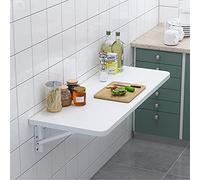 Table Murale Rabattable Table Pliante Murale, Table de Bar de Petit-déjeuner de Cuisine, Blanche | Postes de Travail informatiques pour Le Travail à Domicile | Table Murale Pliante Murale |