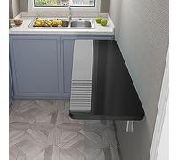 Table murale robuste pour la maison, le bureau, la cuisine et la buanderie - Table flottante peu encombrante avec capacité de charge de 70 kg, parfaite pour le travail et l'espace de travail