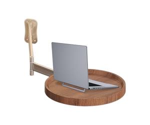 Table murale ronde - Console pliable rotative à 180 ° - Table de chevet fine et rotative - Mini bureau mural - Table de chevet suspendue pour économiser de l'espace - Table à goûter - Espace de