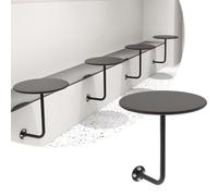 Table Murale Ronde en Fer, Design Flottant Épuré Gain de Place
