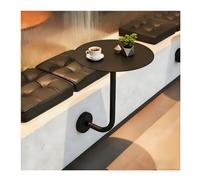 Table Murale Ronde en Fer Forgé - Table de Bar L-Forme avec Plateau Métallique, Petite Table D'Appoint Compacte Gain de Place, Stable & Robuste Design Moderne pour Café, Bistrot(35cm)