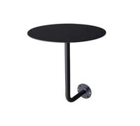 Table Murale Ronde Industriel Meuble , Diamètre 40 Cm, Hauteur 45 Cm , Noir | Plateau Circulaire Compact, Table Basse Murale, Structure En Fer Robuste, pour Petit Espace, Balcon