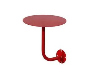 Table Murale Ronde Suspendu , Diamètre 40 Cm, Hauteur 45 Cm , Rouge | Industriel, Table Basse Murale, épuré, pour Balcon