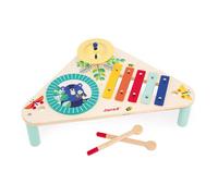 Janod – Table musicale en bois Gioia – Multicolore – 3 instruments – Éveil musical – Dès 12 mois
