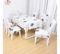Table nappe chaise coussin chaise housse set table basse nappe nappe style européen ménage nappe à manger housse de couverture couverture simple et moderne, lotus pond moonlight 130 * 130 nappe