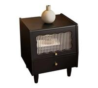 Table nause de nuit avec 2 tiroirs, table de chevet en bois pour chambre, table de lit avec des poignées en métal, stand de nuit de l'organisateur de rangement, assemblage facile (couleur: bois de