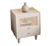 Table nause de nuit avec 2 tiroirs, table de chevet en bois pour chambre, table de lit avec des poignées en métal, stand de nuit de l'organisateur de rangement, assemblage facile (couleur: bois