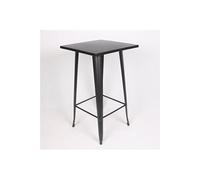 Table Noire Haute carrée 60x60cm Mange Debout Style Industriel en métal modèle Factory loft