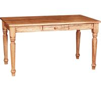 Table Non Extensible Style Rustique En Bois Massif Finition De Tilleulul Et Noyer Multicolore