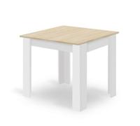 Table NP 80x80 Chêne Sonoma + Blanc, OSKAR, design intemporel