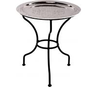 Table orientale Gibraltar - Argenté, 40cm