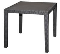 Table outdoor King effet rotin - Anthracite - 79 x 79 x 72 cm