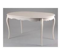 Table ovale 150x90 Murano - Amadeus - Blanc - Bois Blanc