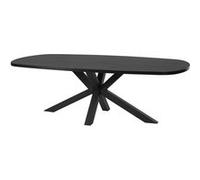 Table Ovale 230cm Aspect Bois Piètement Etoile Métal Noir - NOX - ALTOBUY Marron G