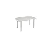 Table ovale blanche 137x85x72h cm en résine