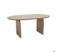 Table ovale en bois d'acacia - AUBRY GASPARD - 200 x 100 cm - 8 places - Montage facile - Salle à manger