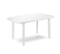 Table de jardin ovale blanche 137x85x72cm ipae progarden