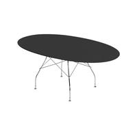Table ovale Glossy structure en acier chromé LxWxH 194x120x72cm