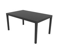 Table Palau Polypropylène À Effet Rotin cm.150x90xh.72 Anthracite