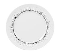 Table Passion Assiette plate Boréalis porcelaine décorée pois moucheté Gris 27 cm Lot de 6