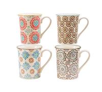 TABLE PASSION Boheme Mug en Grès, Multicolore, Lot de 4