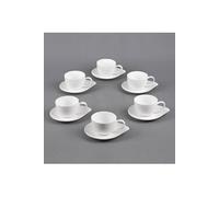 Coffret de 4 tasses à thé avec sous tasses 20 cl Pétale - Table Passion