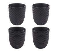 Table Passion - Coffret de 4 gobelets à thé Snow black mat 20 cl