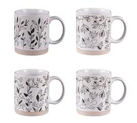 Table Passion - Coffret de 4 mugs Bucolique 35 cl porcelaine blanche