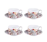 Table Passion - Coffret de 4 tasses et sous tasses 18 cl Flor