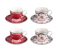 Table Passion - Coffret de 4 tasses et sous tasses à thé Bells 18 cl