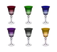 Table Passion - Coffret de 6 verres à pied 22 cl en cristallin taillé