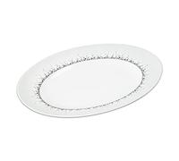 TABLE PASSION - Plat ovale Boréalis gris 35 cm
