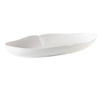 Table Passion Plat ovale Dahlia Blanc 38x21 cm Porcelaine Blanc