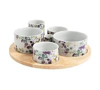 Table Passion - Service apéritif tournant Garden en porcelaine