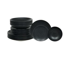 TABLE PASSION - Service d'assiettes 18 pièces Black Sand