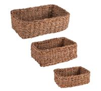 TABLE PASSION - Set 3 paniers rectangulaires en jonc de mer