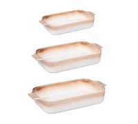 Table Passion - Set de 3 plats à four beige 24, 31 et 35 cm