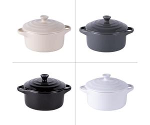 Table Passion - Set de 4 mini cocottes zen 9 cm en grès
