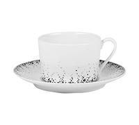 Tasses à thé et sa sous-tasse Boréalis gris 22 cl (lot de 6) - - Blanc - Porcelaine