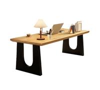 Table PC Bureau Moderne, Spacieux, Poste de Travail PC Portable avec Pieds en Acier au Carbone, Minimaliste pour Bureau à Domicile (Natural,3XL)